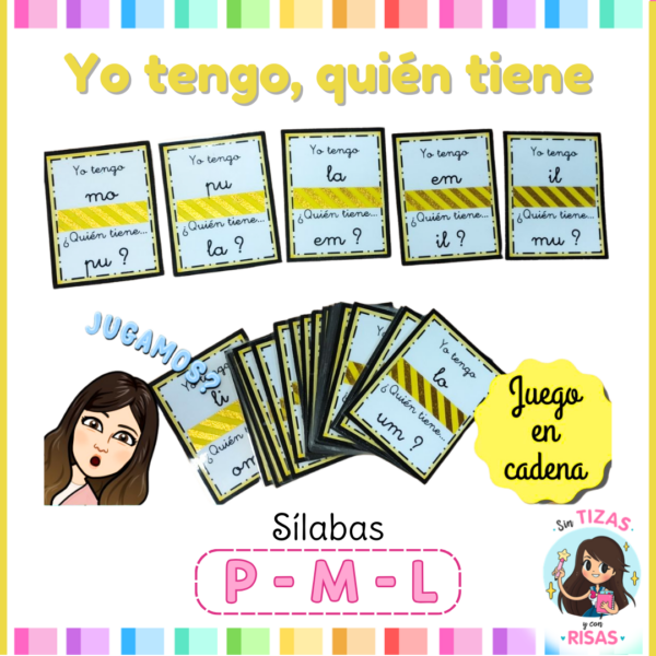 Cartas: Yo tengo, quien tiene. Sílabas (iniciación lectoescritura)