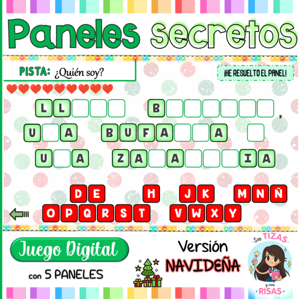 Juego: Paneles secretos de Navidad (Powerpoint)