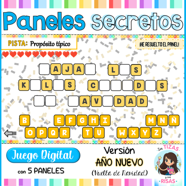 Juego: Paneles secretos - Propósitos (powerpoint)