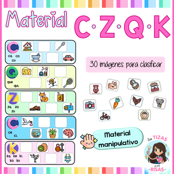 Ortografía: C - Z - Q - K (material manipulativo)