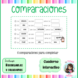 Comparaciones (cuaderno y material)