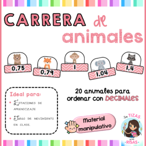 Comparación de decimales (material manipulativo)