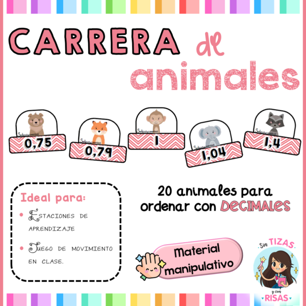 Comparación de decimales (material manipulativo)
