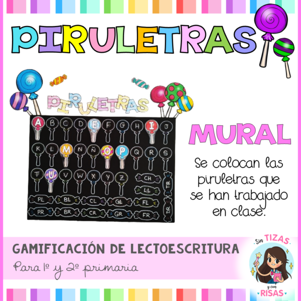 Piruletras (mural y pegatinas)