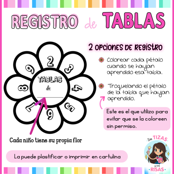 Registro de tablas - Flor