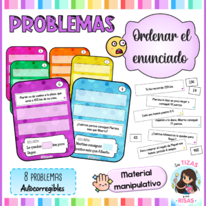 Problemas: ordena enunciados (material manipulativo)