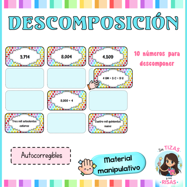 Descomposición de números (material manipulativo)