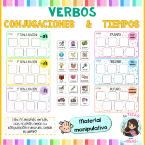 Conjugaciones y tiempos verables (material manipulativo)