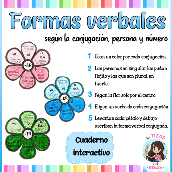 Flores: formas verbales (cuaderno interactivo)