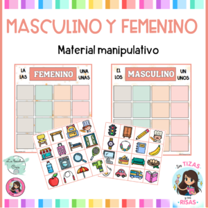 Género (masculino y femenino): Material manipulativo