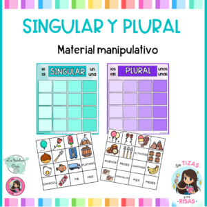 Número (singular y plural): material manipulativo